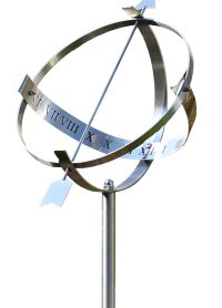 Armillary sphere sundial handmade in Poland